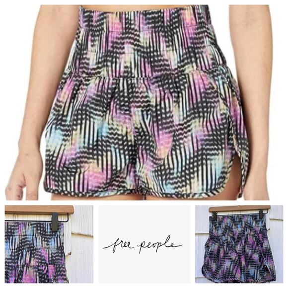 Free People Movement‎ The Way Home Athletic Shorts Euphoria Print Size Medium - Picture 1 of 7